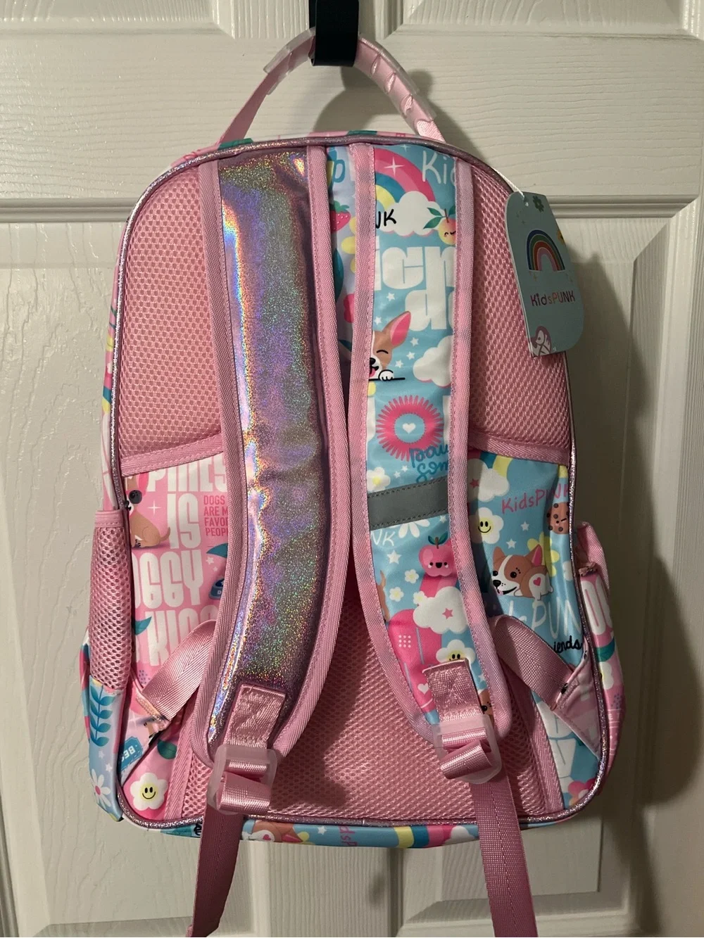 KidsPUNK Chimola Best Dog Ever Chihuahua Backpack glitter cap 3D plush ears sz L